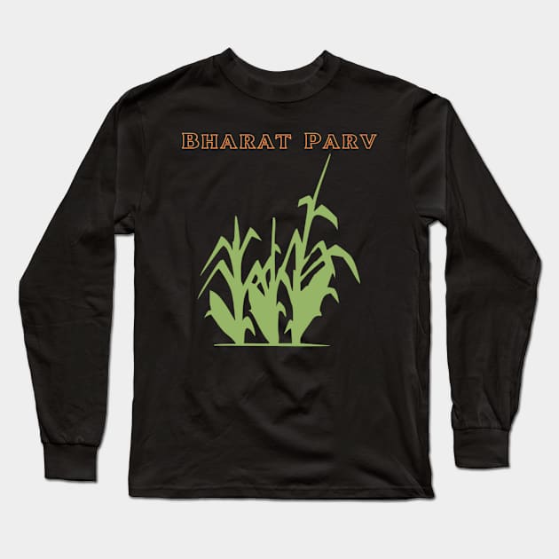 Bharat Parv - Green Plant Long Sleeve T-Shirt by Bharat Parv